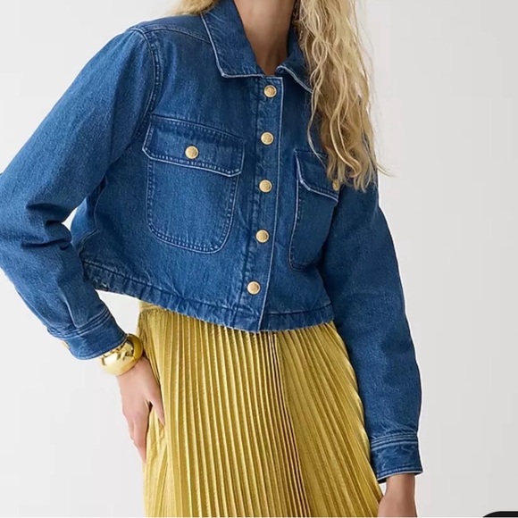 JCrew copped denim puffer jacket - Picture 8 of 8